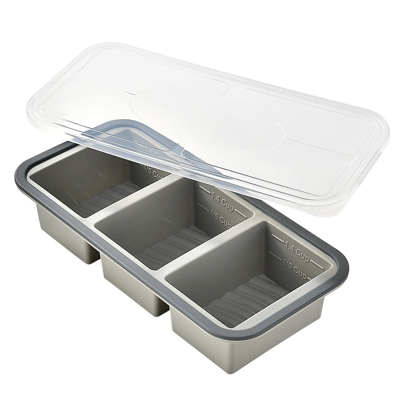 4-Cavity Silicone Ice Cream Mold with Lids, Large BPA-Free Frozen Dessert Tray, DIY Popsicle Maker Kit