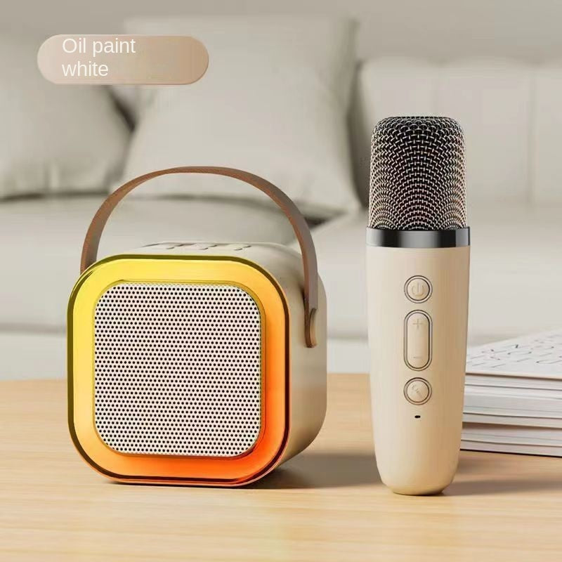 Wireless Bluetooth Microphone Speaker with Karaoke Function, Portable All-in-One Home KTV Set