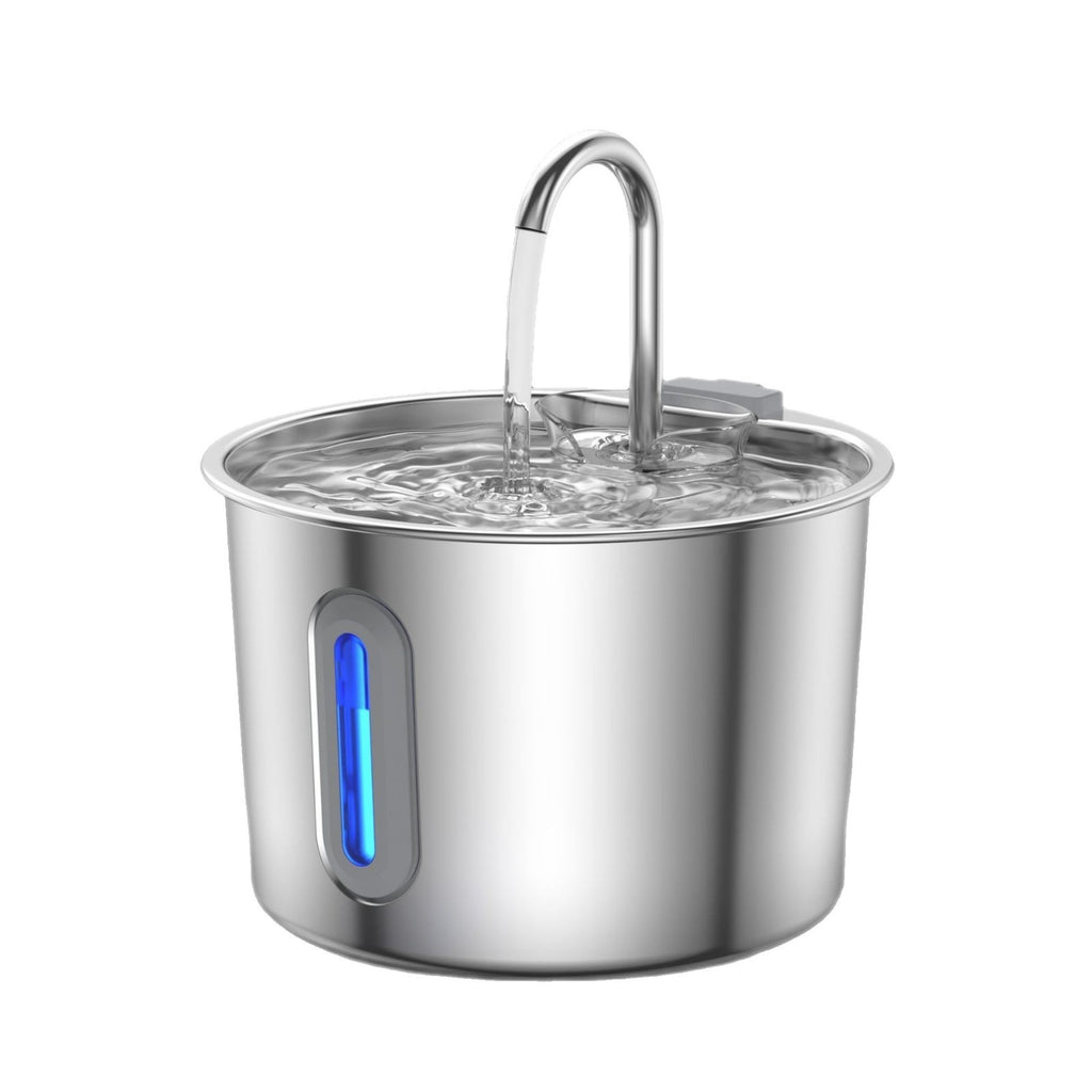 Pet Water Dispenser Stainless Steel Automatic Circulating Cat Dog Water Fountain with Filtration and Anti-Leakage Design