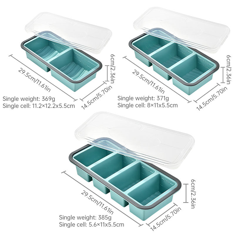 4-Cavity Silicone Ice Cream Mold with Lids, Large BPA-Free Frozen Dessert Tray, DIY Popsicle Maker Kit