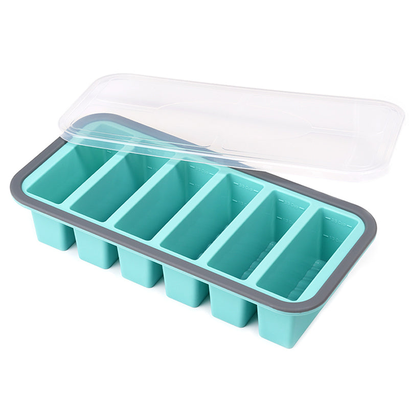 4-Cavity Silicone Ice Cream Mold with Lids, Large BPA-Free Frozen Dessert Tray, DIY Popsicle Maker Kit