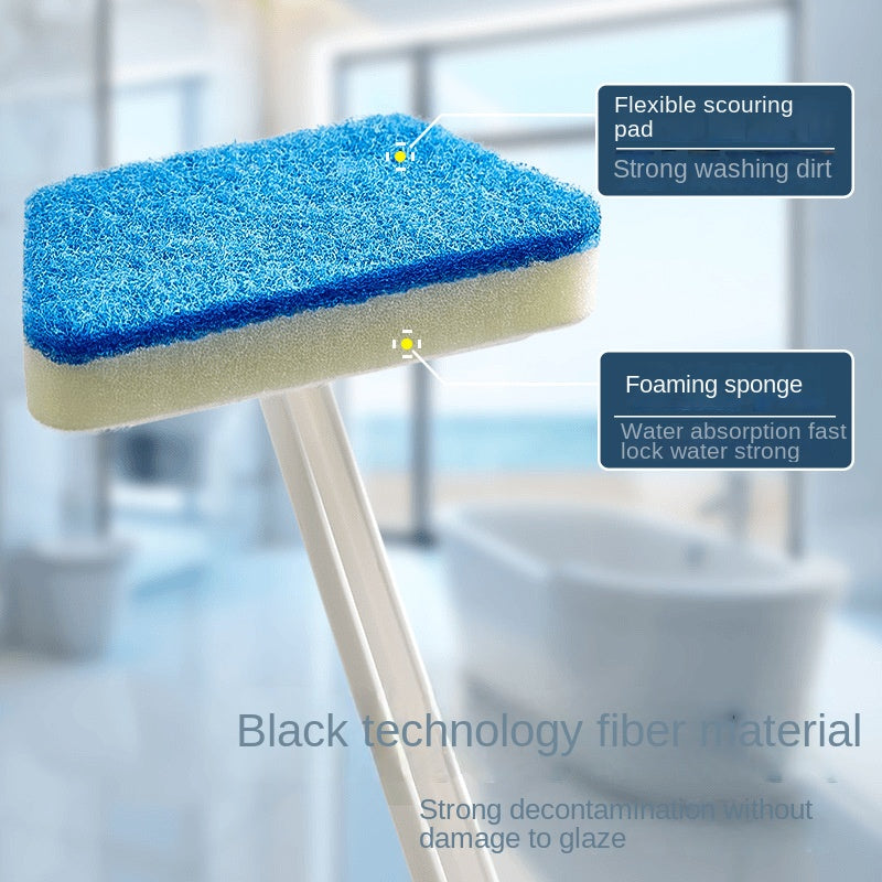 Detachable long-handle sponge cleaning scrub brush
