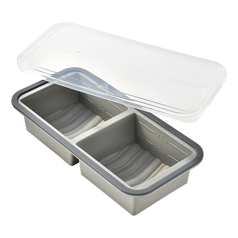 4-Cavity Silicone Ice Cream Mold with Lids, Large BPA-Free Frozen Dessert Tray, DIY Popsicle Maker Kit
