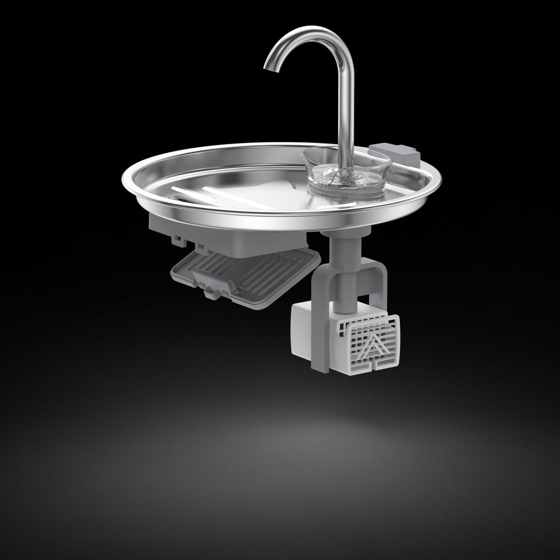 Pet Water Dispenser Stainless Steel Automatic Circulating Cat Dog Water Fountain with Filtration and Anti-Leakage Design