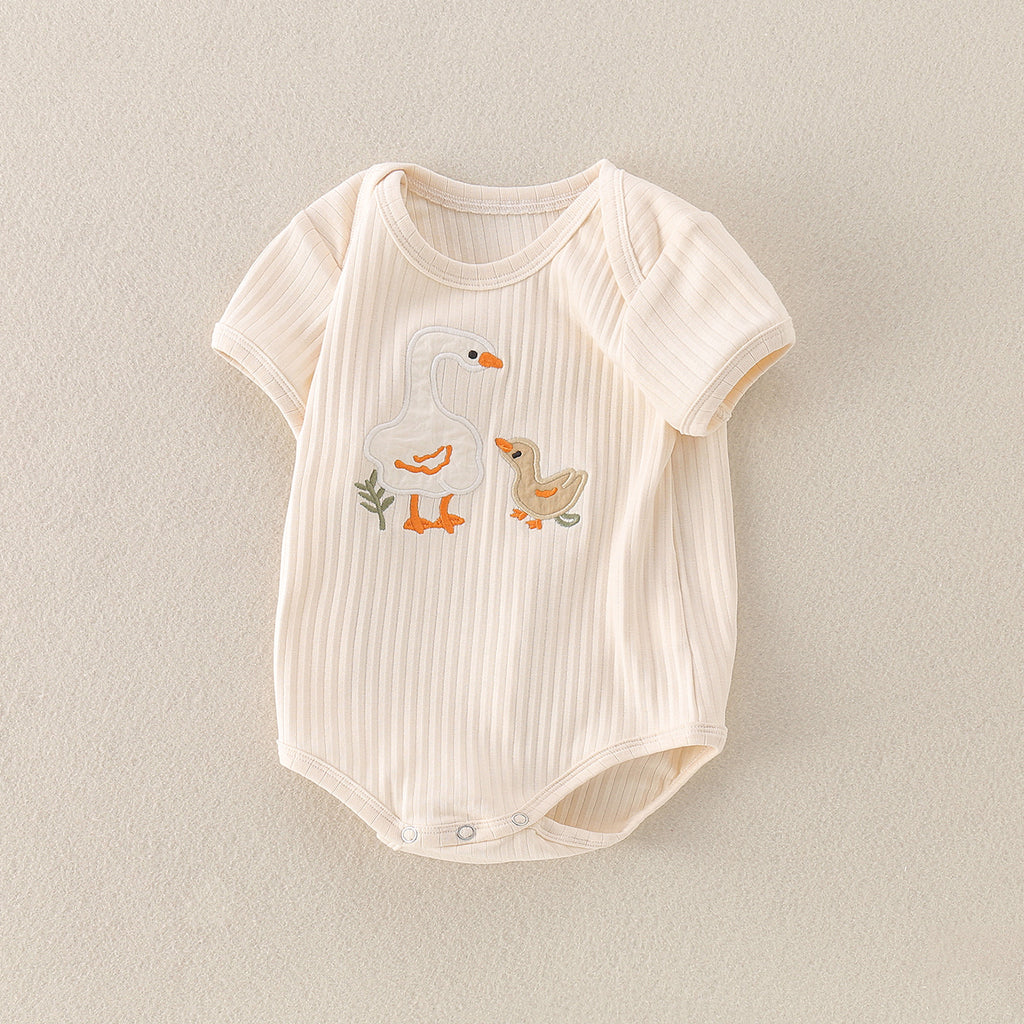 Lightweight Cartoon Print Triangular Romper for Babies