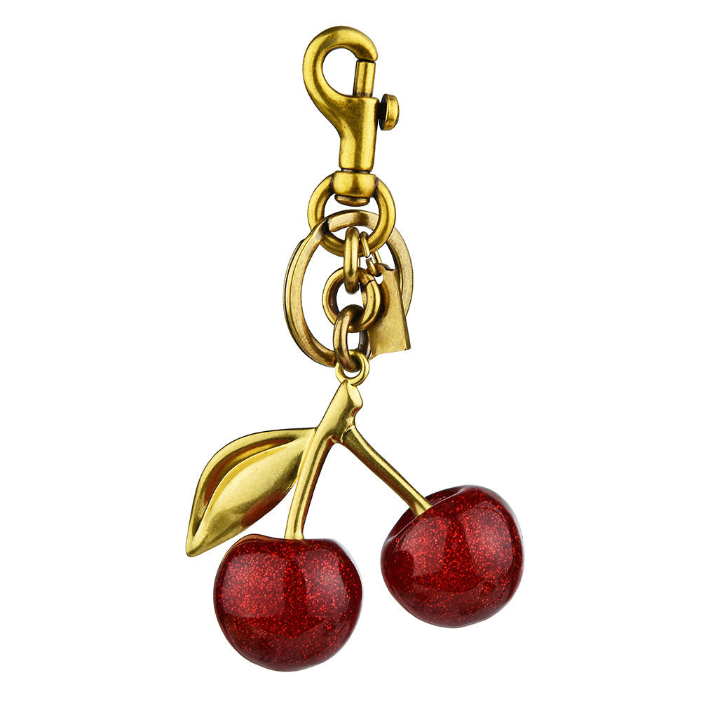 Cherry keychain bag pendant accessory exquisite charm