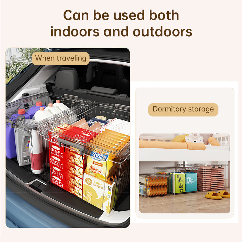 Large Transparent Plastic Storage Box - Perfect for Organizing Clothes, Quilts, Toys, and Snacks in Wardrobe & Home Use