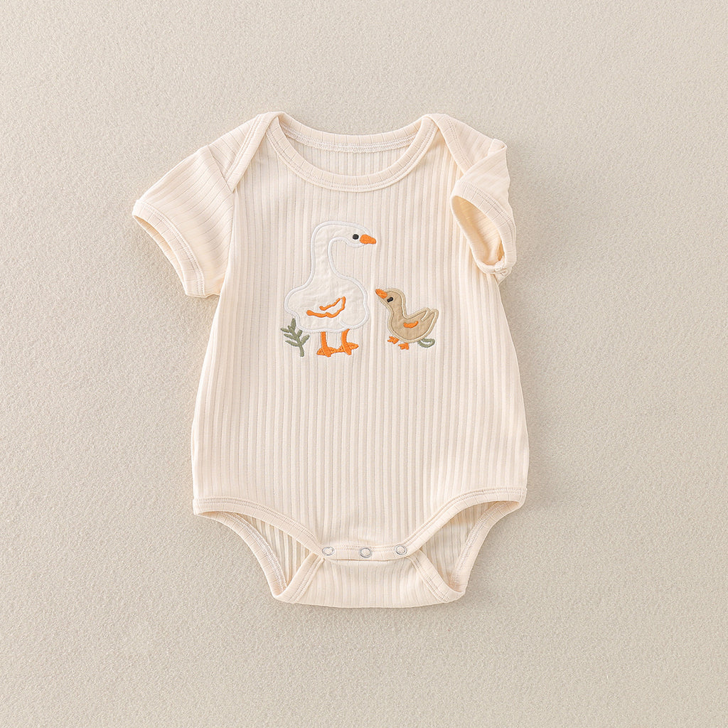 Lightweight Cartoon Print Triangular Romper for Babies