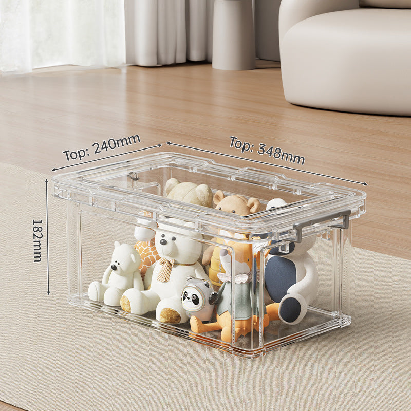 Large Transparent Plastic Storage Box - Perfect for Organizing Clothes, Quilts, Toys, and Snacks in Wardrobe & Home Use