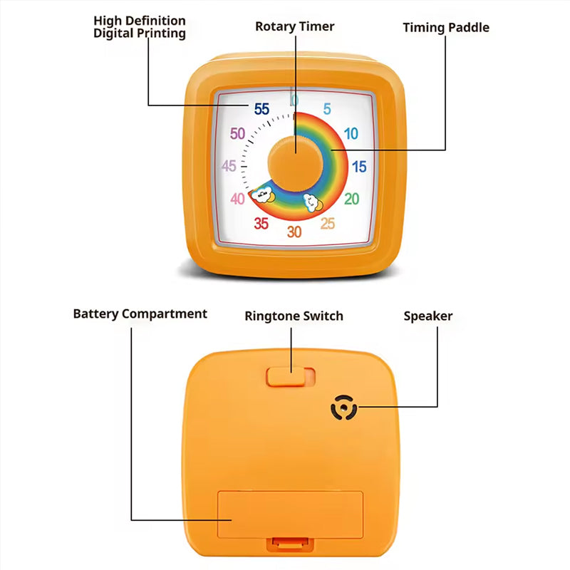 Yunbaoit Visual Timer – Digital Countdown Clock with Night Light for Kids & Kitchen