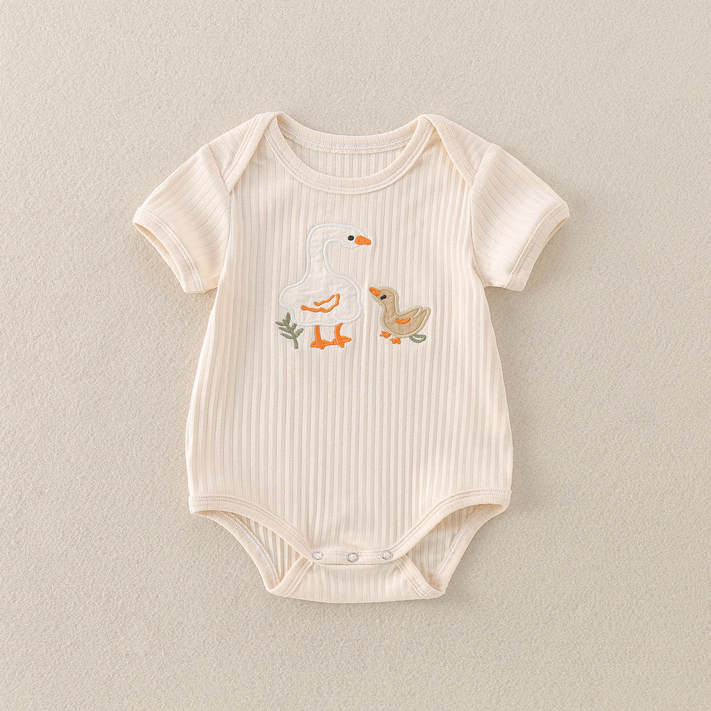 Lightweight Cartoon Print Triangular Romper for Babies