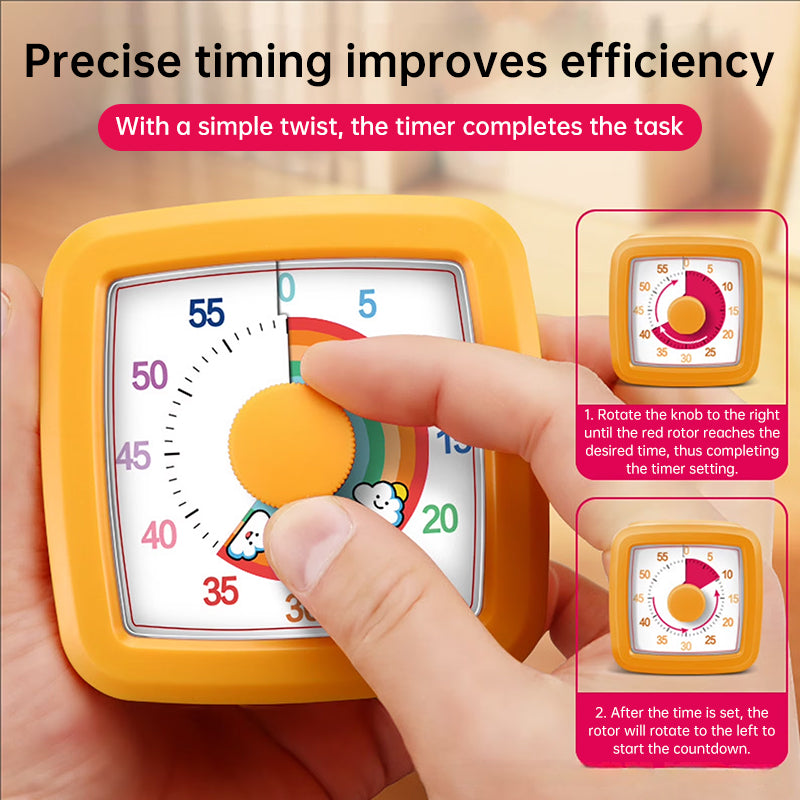 Yunbaoit Visual Timer – Digital Countdown Clock with Night Light for Kids & Kitchen
