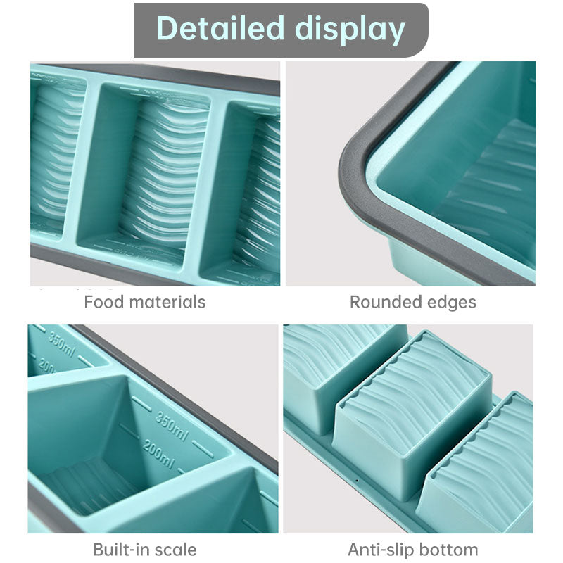 4-Cavity Silicone Ice Cream Mold with Lids, Large BPA-Free Frozen Dessert Tray, DIY Popsicle Maker Kit