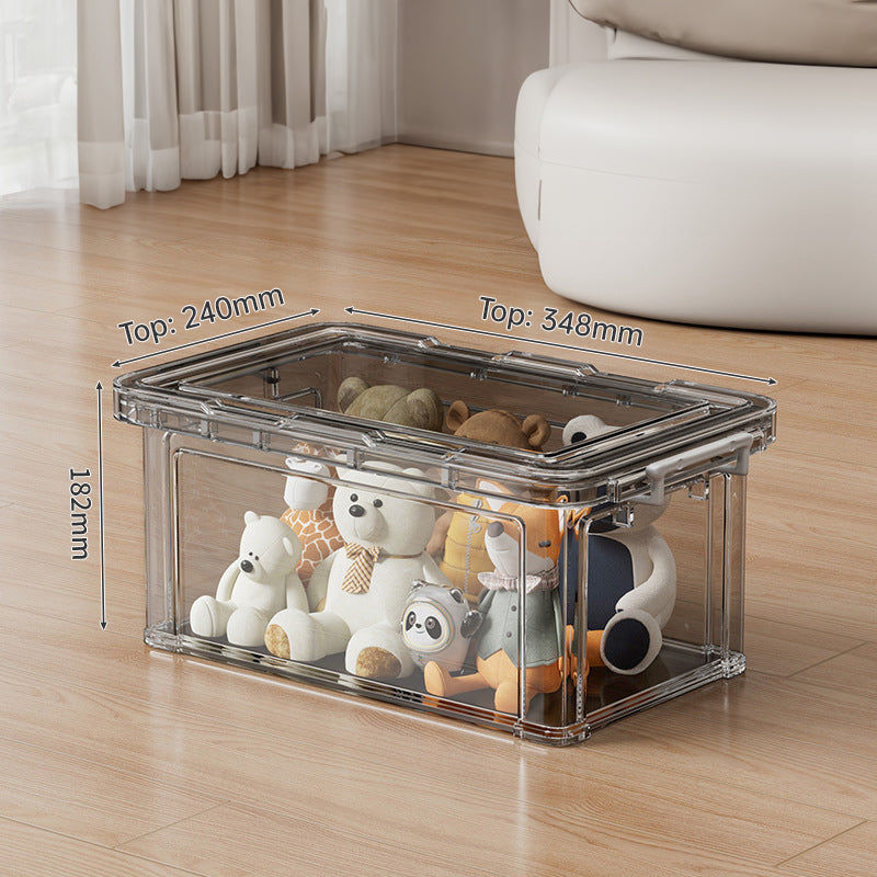 Large Transparent Plastic Storage Box - Perfect for Organizing Clothes, Quilts, Toys, and Snacks in Wardrobe & Home Use