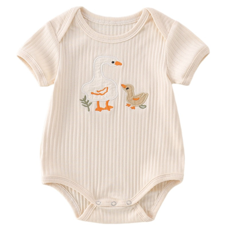 Lightweight Cartoon Print Triangular Romper for Babies
