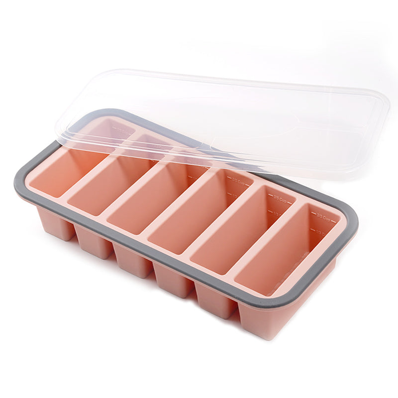 4-Cavity Silicone Ice Cream Mold with Lids, Large BPA-Free Frozen Dessert Tray, DIY Popsicle Maker Kit