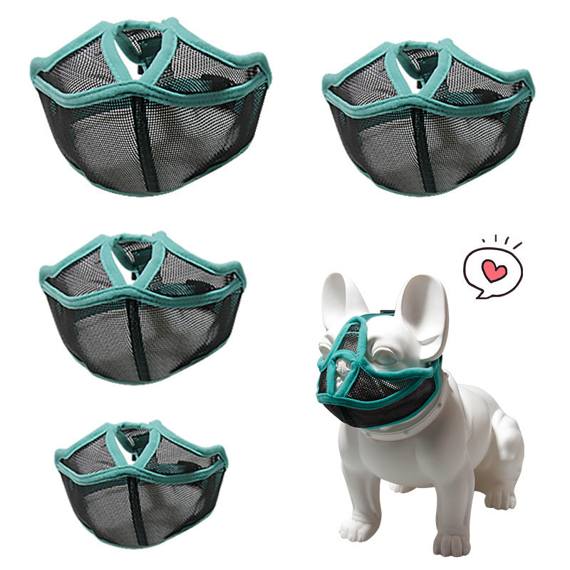 Short Snout Dog Muzzle Anti-Barking and Anti-Chewing, Breathable, Suitable for Bulldogs