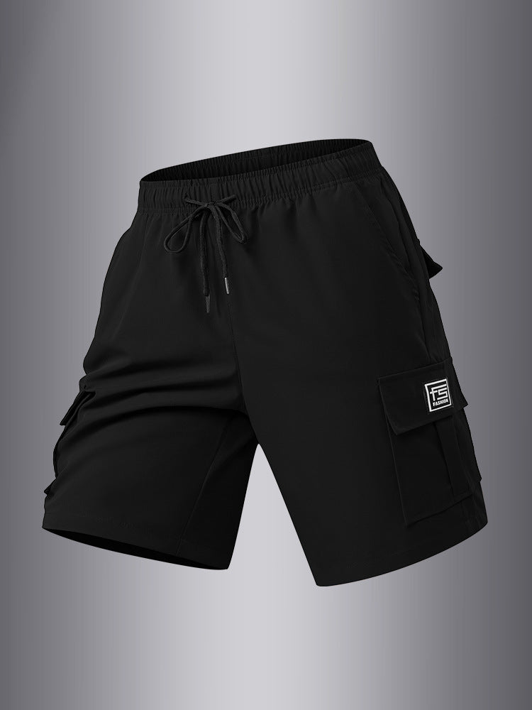 size standard summer cargo shorts for men, casual outdoor hiking multi-pocket shorts