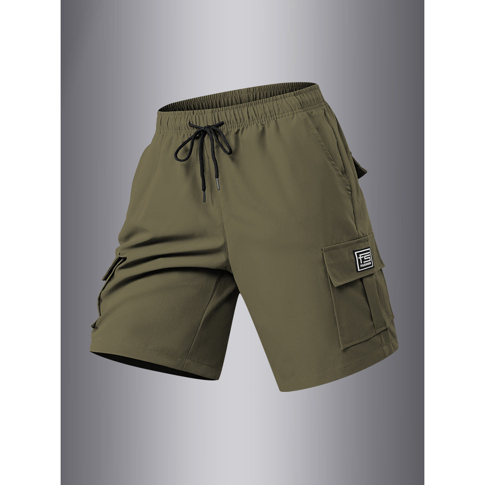size standard summer cargo shorts for men, casual outdoor hiking multi-pocket shorts