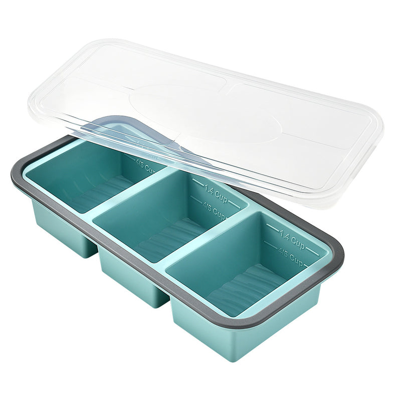 4-Cavity Silicone Ice Cream Mold with Lids, Large BPA-Free Frozen Dessert Tray, DIY Popsicle Maker Kit