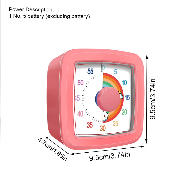 Yunbaoit Visual Timer – Digital Countdown Clock with Night Light for Kids & Kitchen