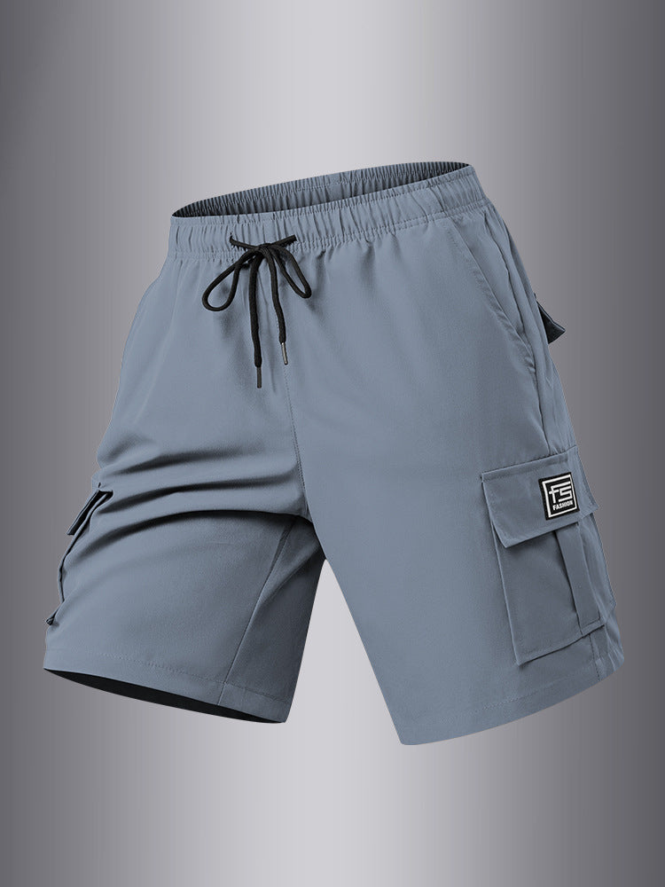 size standard summer cargo shorts for men, casual outdoor hiking multi-pocket shorts