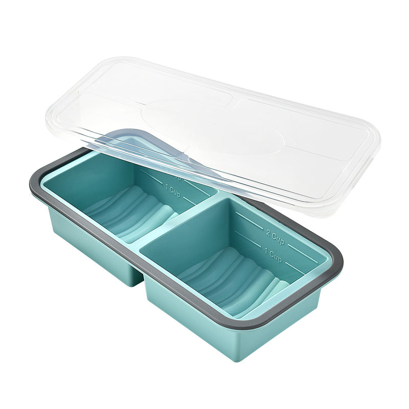 4-Cavity Silicone Ice Cream Mold with Lids, Large BPA-Free Frozen Dessert Tray, DIY Popsicle Maker Kit