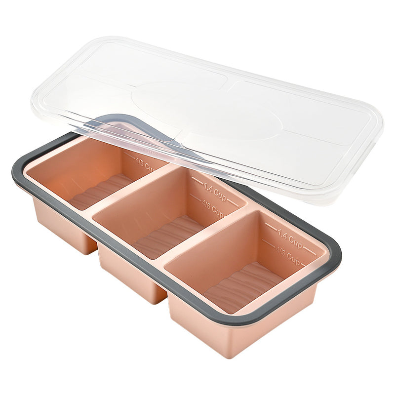 4-Cavity Silicone Ice Cream Mold with Lids, Large BPA-Free Frozen Dessert Tray, DIY Popsicle Maker Kit