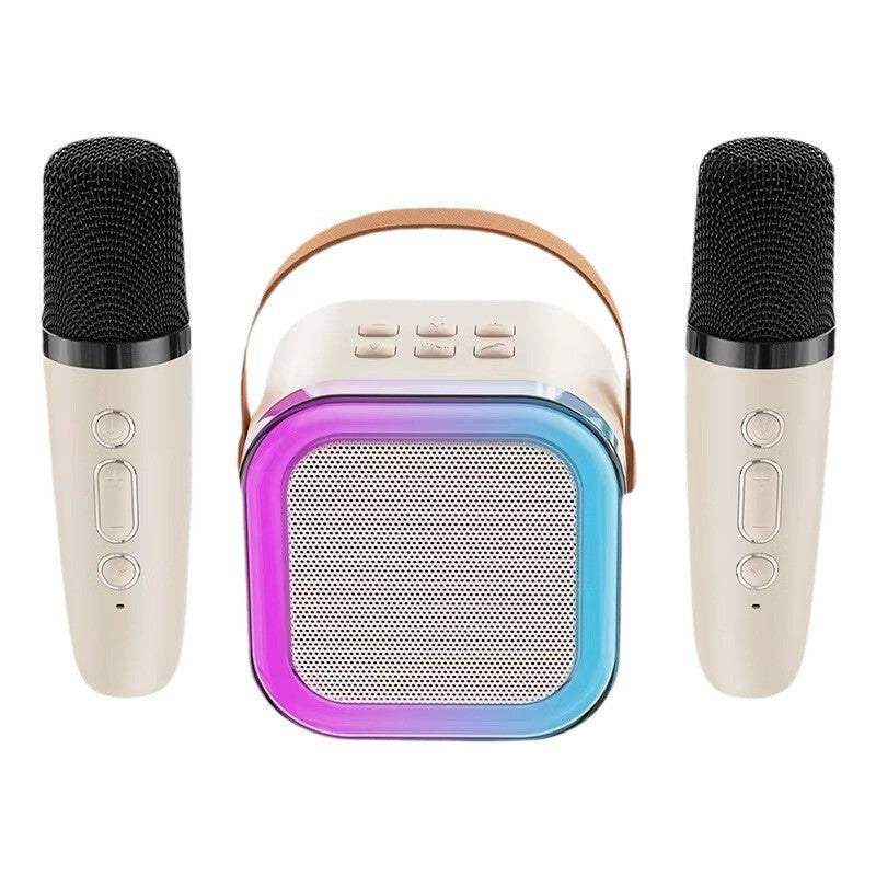 Wireless Bluetooth Microphone Speaker with Karaoke Function, Portable All-in-One Home KTV Set
