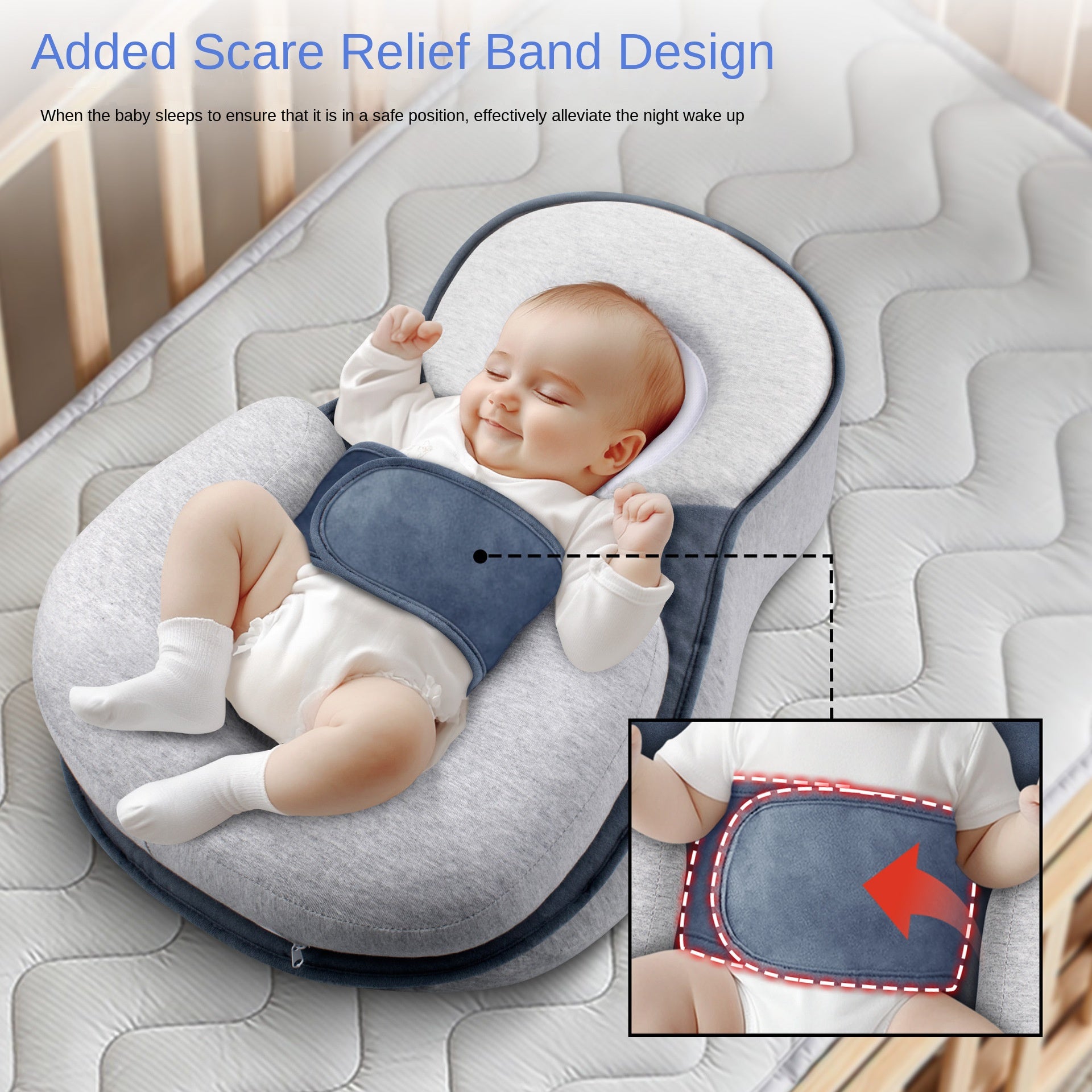 Infant Anti-Reflux Incline Pillow Baby Feeding Aid Newborn Reclining Pad Nursing Pillow