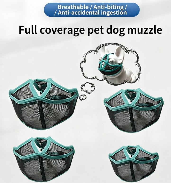Short Snout Dog Muzzle Anti-Barking and Anti-Chewing, Breathable, Suitable for Bulldogs