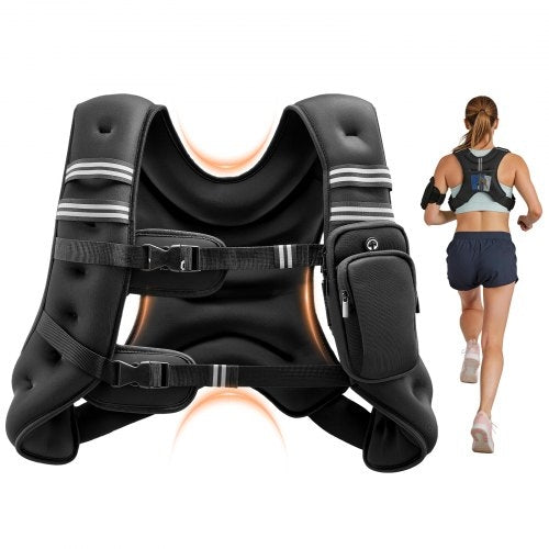 Weighted Vest, 12 lbs Weight Vest with Reflective Stripe, Adjustable