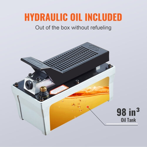 Air Hydraulic Pump, 6895 bar 1.9L Reservoir, NPT 10mm Oil Outlet, NPT