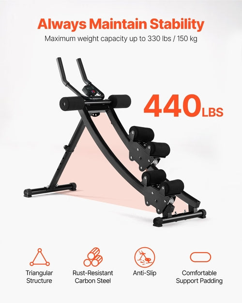 AB Workout Machine, Dual-track Ab Workout Equipment at Home Gym, Core