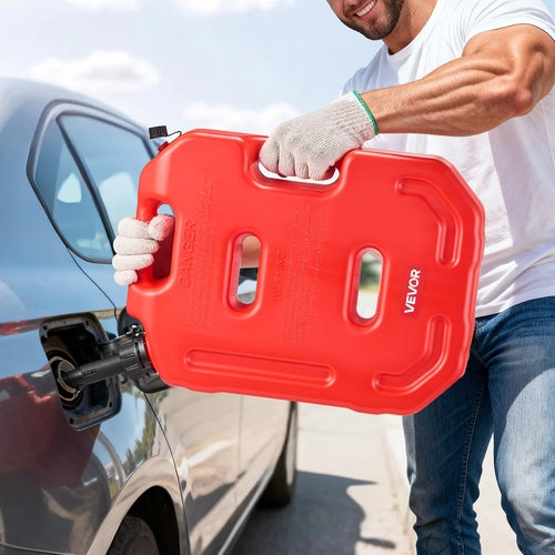 Fuel Container, 10 L, Gas Can with Spout and Lockable Bracket, 15