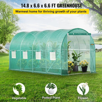 Walk-in Tunnel Greenhouse, 4.5 x 2 x 2 m /15 x 7 x 7 ft Portable Plant