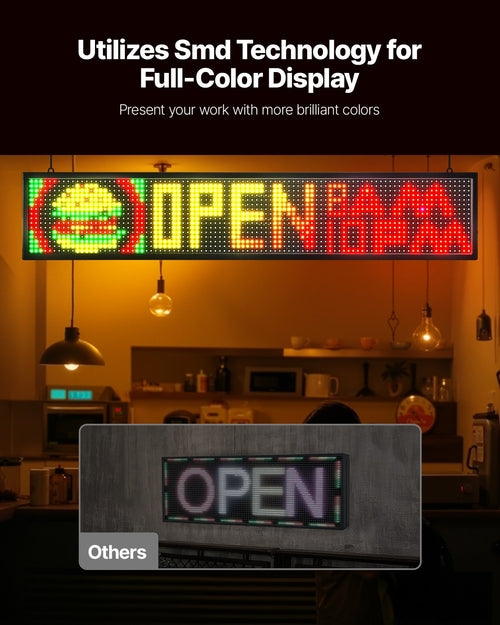 Programmable LED Sign, P10 Full Color Flexible Digital Scrolling