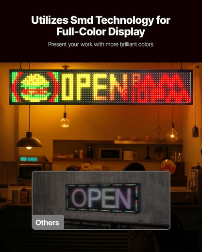 Programmable LED Sign, P10 Full Color Flexible Digital Scrolling