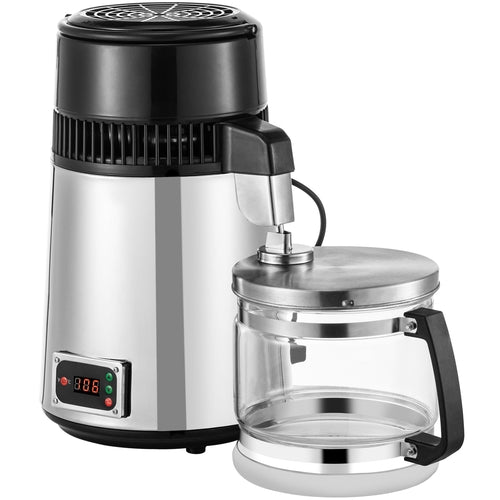 Silver Water Distiller Machine 750W Adjustable Temperature Water