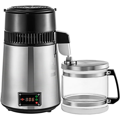 Silver Water Distiller Machine 750W Adjustable Temperature Water